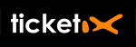 Logo Ticketix corporate couleur sur fond noir